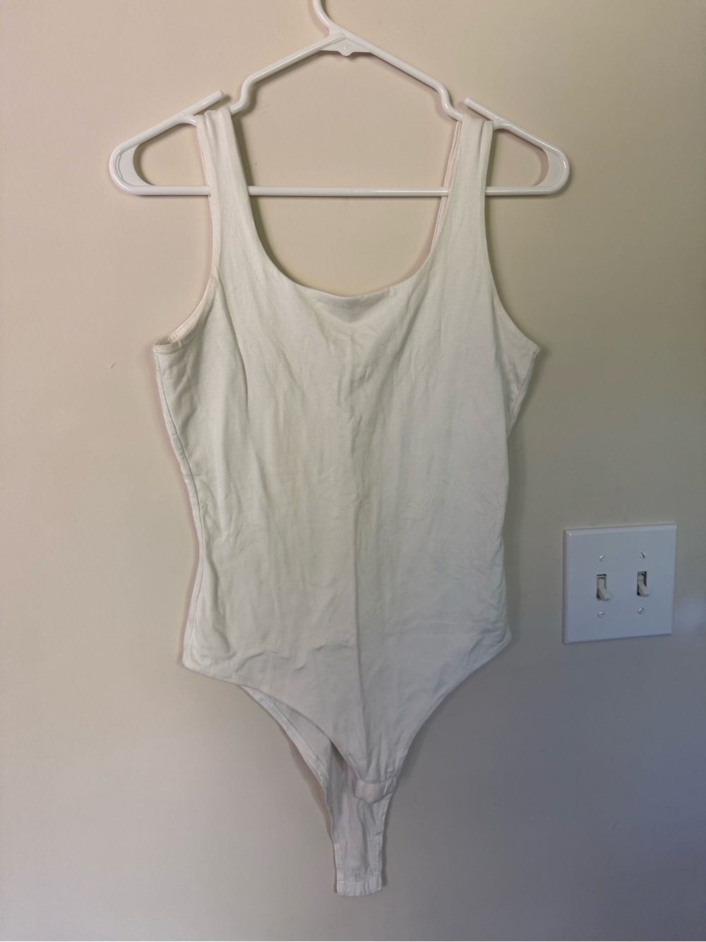 Pink Lily Cream Tank-Style Girls' One-Piece Bodysuit